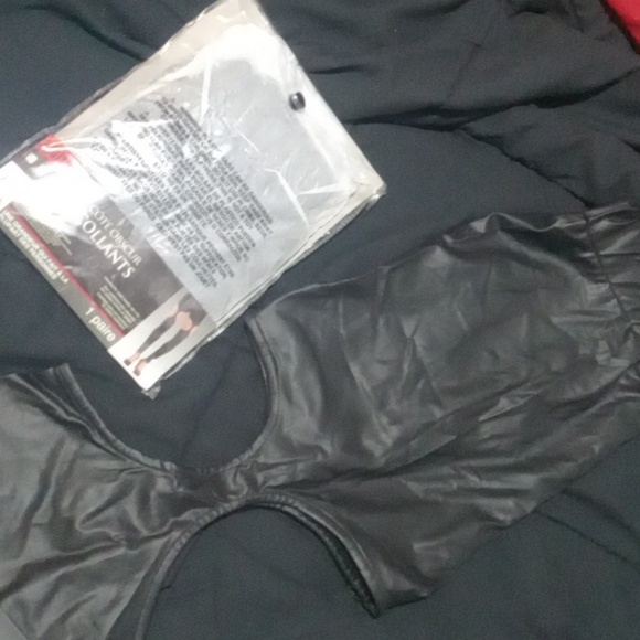 2 pairs!Dark Side Goth faux Leather leggings sexy Cut out brand new! Never worn - Picture 3 of 3